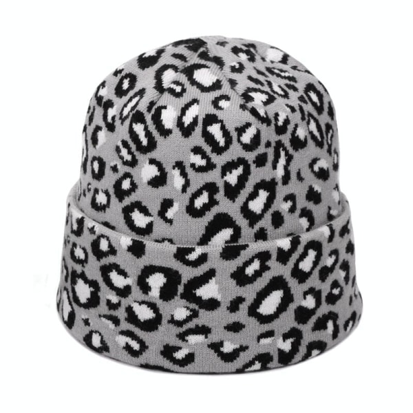 Vinter dam pompon mössa halsduk set Leopard Sexig utomhus varm 2-delars päls pom pom mössa halsduk hedging mössor för kvinnliga tjejer W