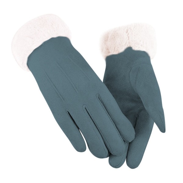 Söta lurviga varma handskar höst och vinter damhandskar fullfingerhandskar dam utomhussporthandskar damhandskar skärm 17 One Size