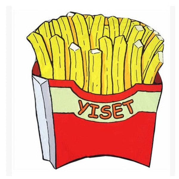Rantapyyhe Donitsi Pyöreä Piknik-matto Muodikas Pizza Hampurilainen Hedelmä 150*150cm Mikrokuitu Seinävaate Kylpypyyhe French Fries