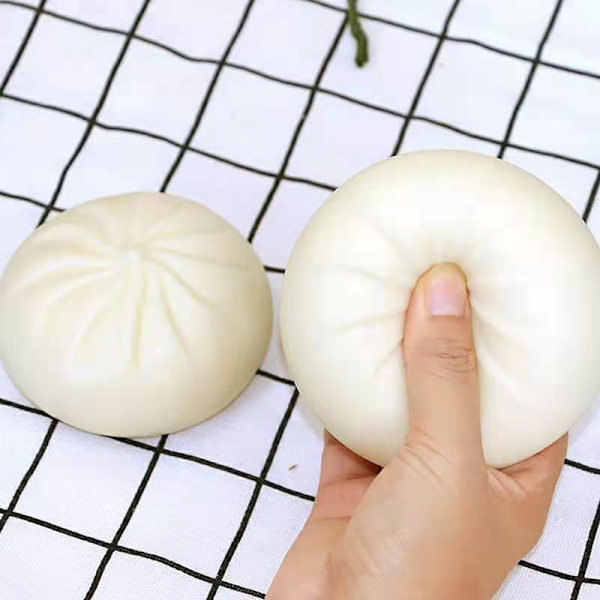 Simulering Stor Ångkokt Fylld Bulle Klämleksak Långsam Återhämtning Vuxen Tryckavlastningsleksak Steamer green steamed stuffed bun
