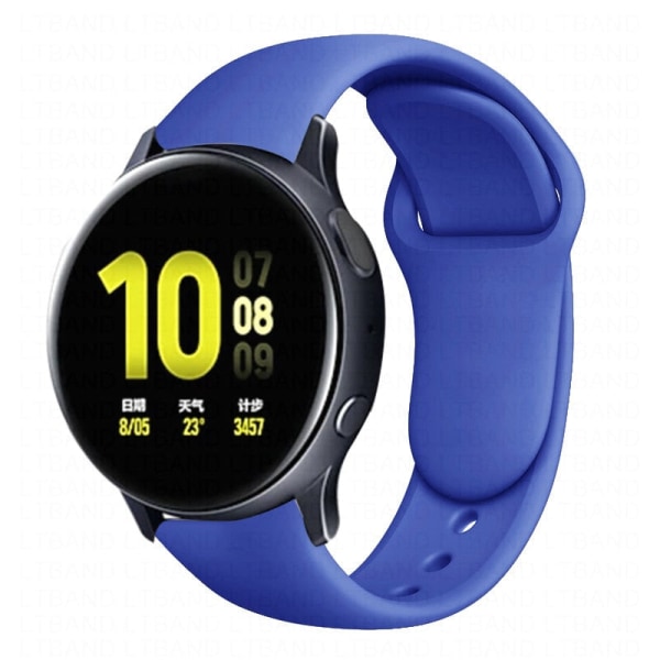 Silikonband för Samsung Active 2 band Gear S3 frontier armband Galaxy watch 3/46mm/42mm/Active 2 40mm 44mm band Royal blue 25 Galaxy watch 46mm