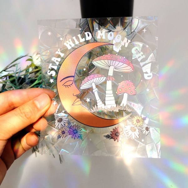 3D Rainbow Sun Catcher Väggdekaler Light Catcher PVC Fönsterfilm Självhäftande dekal Motorcykeldekal PVC-film Heminredning RPS063 Overseas