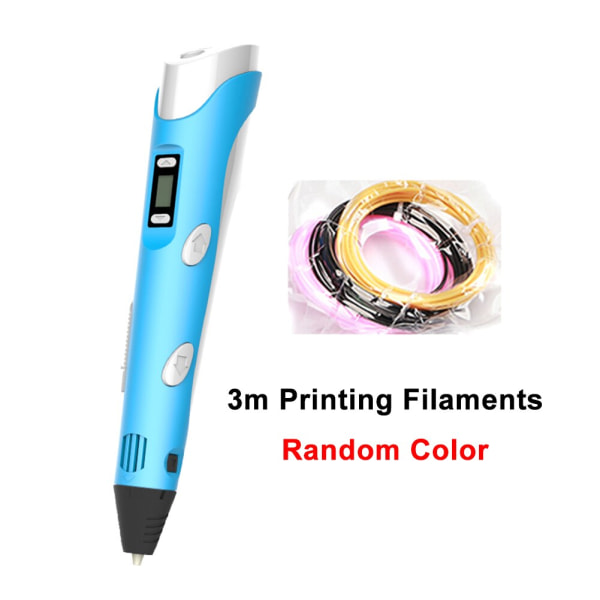 USB -driven 3D Pen Kit med PLA Filament Refill LCD-skärm 3D Ritning Målning Penna Automatisk konstskrivare Pennor Creative Gift Camouflage As photo