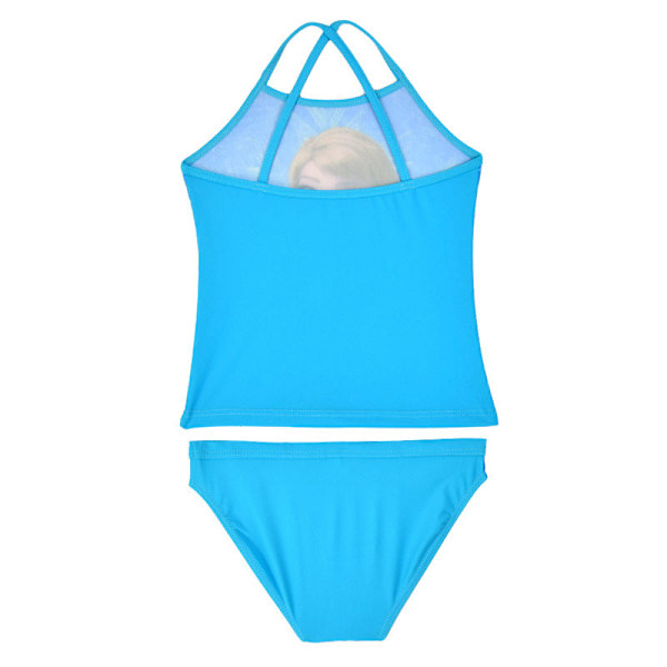 Pigers todelte tegneseriebadedragt, badebukser, badetøj Blue 104/110（3-4 Year）