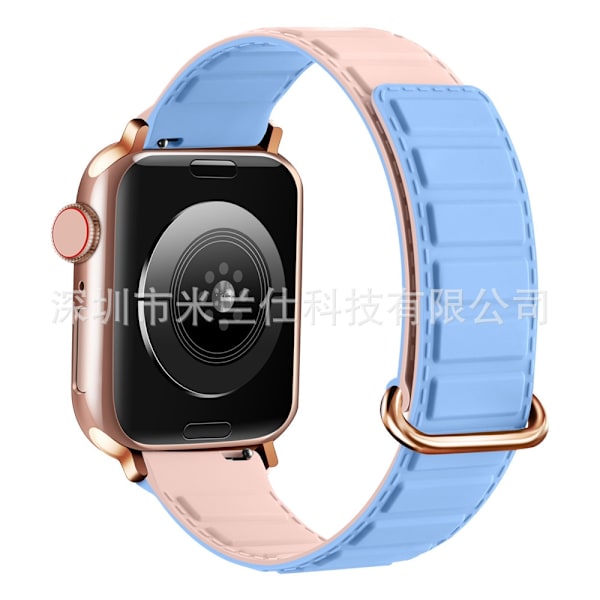 Klockarmband för Apple Watch iWatch 42/44/45/46/49mm dimblå pudersand