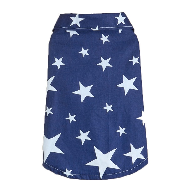 Kattkläder Husdjurskläder Sommar Femuddig Stjärna Tröja Hundkläder Blue XL