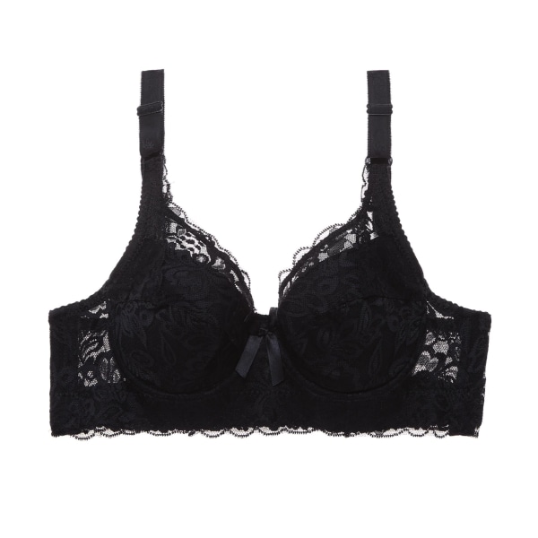 Naisten pitsiliivit seksikäs Bralette läpinäkyvä kaarituellinen toppi BH Push Up -rintaliivit Red 40/90C
