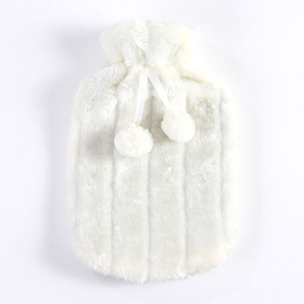 2L Pehmoinen Lämpöpullo Lämmin Vatsa Aarre Sarjakuva Lämmitin Täytetty Mini Räjähdyssuojattu Kannettava Talvi Uudelleenkäytettävä Käsienlämmitin Light Grey