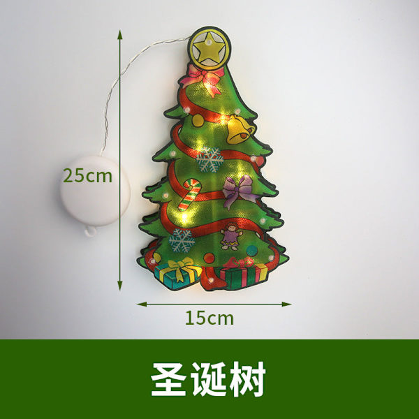 Sugekop Vindue Hængelampe Juledekoration Butiksstemning Scene Layout Ferie Dekorativ Lampe No. 3: Christmas tree
