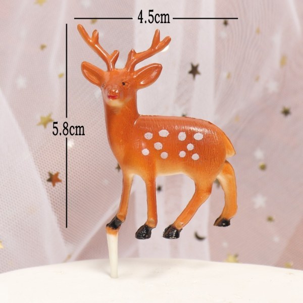 Julekage Dekorativ Indsættelse Græsring Blade Sika Hjort Juletræ Gavepose Fødselsdag Bagning Sika deer