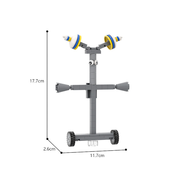 Buildmoc Byggkloss Leksak Fjärde Garten of Banban Gray (number 66, weight 0.033)