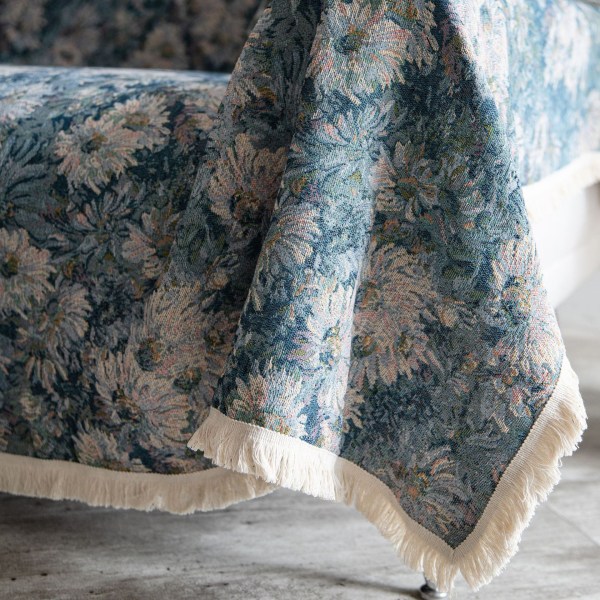 Amerikansk Country Soffhandduk Tjock Jacquard Vintage Handduksöverdrag Tyg Utomhus Vild Servett Quadrangle jacquard white beard 180*260