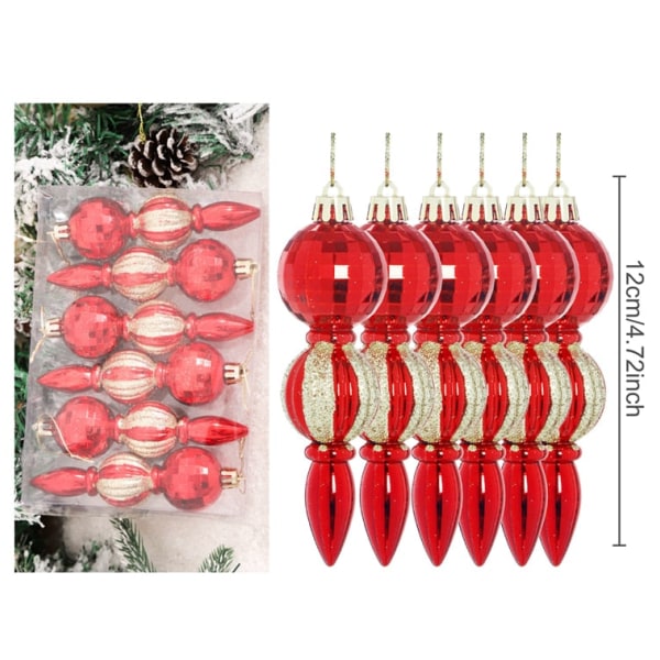 Polkagris Julgransdekoration God Jul Dekorationer för Hemmet Navidad Gåva Julgransprydnader Nyår 6pcs Ornament 14