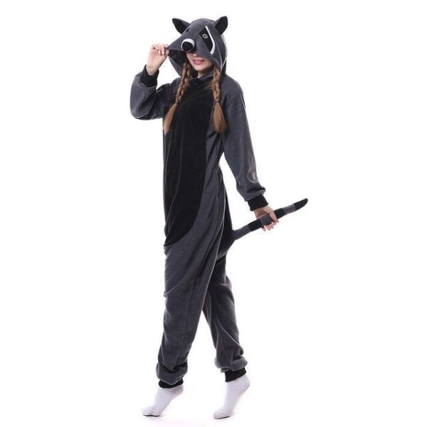 Vinter Dam Pyjamas Kigurumi Unicorn Svart Katt Djurstjärna Onesies Vuxen Par Kostym Cosplay Flanell Plus Size Sovkläder as picture L