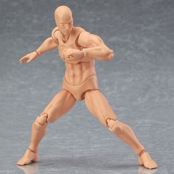 13cm Kunstner Kunst Maleri Anime Figur Skisse Tegne Mann Kvinne Bevegelig Kropp Chan Ledd Action Figur Leke Modell Tegne Mannekeng 001 skin color(male) As  photo