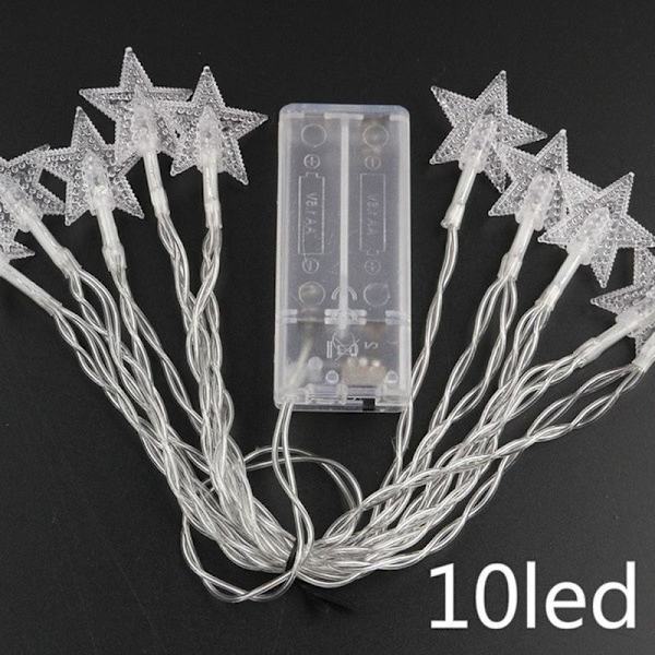1,5M 3M Stjärnformade LED Ljusslingor Jul Bröllopsdekoration Warm white 3m-20led