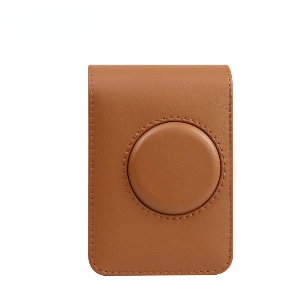 Polaroid Läder Kameraväska Mini Evo Förvaring Läderfodral PU Läder Kamera Skyddsväska Digital Fotografering Läderfodral Brown texture