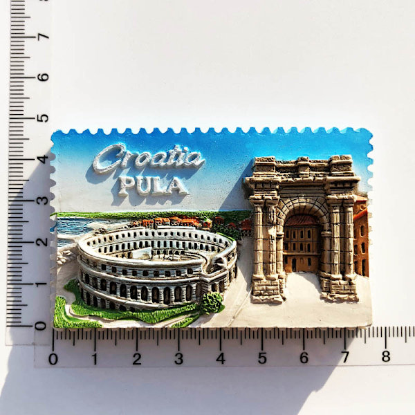 Kroatien Kylskåpsmagnet Kroatie Turistsouvenirer Medelhavet Malta Polen Magnetiska Kylskåpsdekaler Kroatien Karta Heminredning Croatia PULA