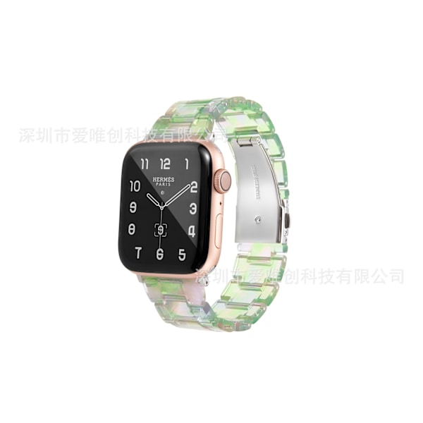 Kellon ranneke Apple Watch iWatch 38/40/41mm Läpikuultava vihreä