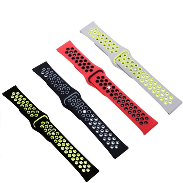 20mm/22mm silikonband för Amazfit GTS/2/2e/GTS2 Mini/GTR 42mm/47mm/GTR2/2e/stratos 2/3 Sportklocka Watch Amazfit bip-rem black-lime Amazfit bip-GTR 42mm