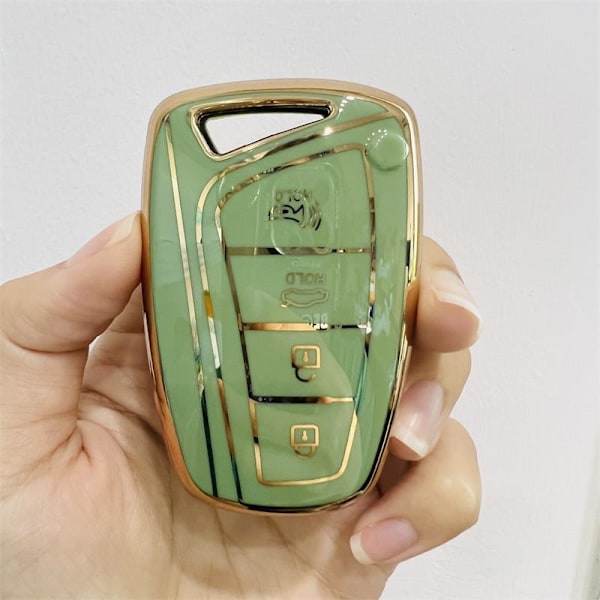 TPU Bilnyckelfodral Skal För Hyundai Santa Fe Sport Ix45 Equus Centennial Genesis G80 Grandeur Azera 2013-2016 Skydd Fob Nyckelring Overseas black case
