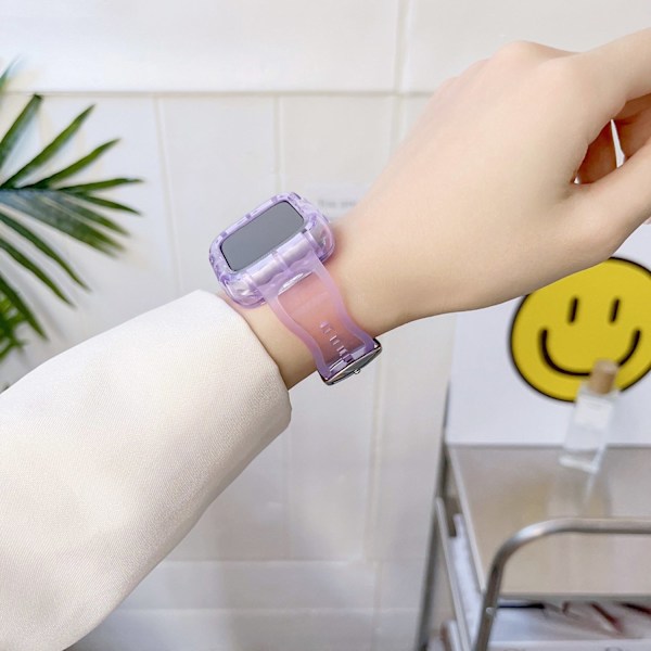 Klockarmband för Apple Watch iWatch 38/40/41mm universellt transparent lila