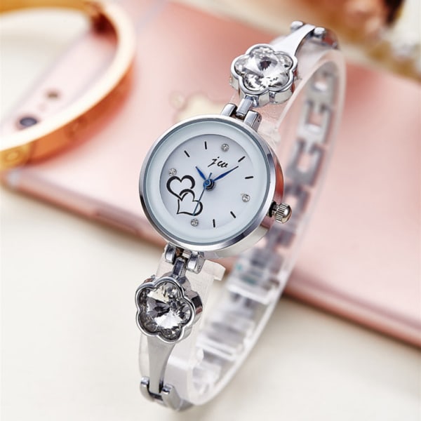 Elektronisk Quartz Dameur Kvinder Mærke Mode Liv Vandtæt Studerende Stålrem Dameur gold strap white diamond