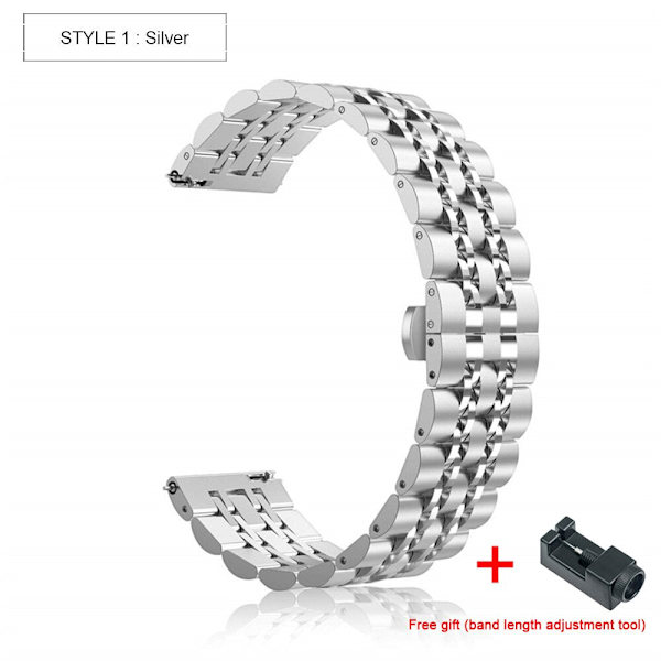 Håndledsrem til HUAWEI WATCH GT 2 Pro gt2pro Metal rustfrit stål Rem Armbånd Til HUAWEI gt2 pro Urrem Tilbehør Silver For HUAWEI GT2 Pro