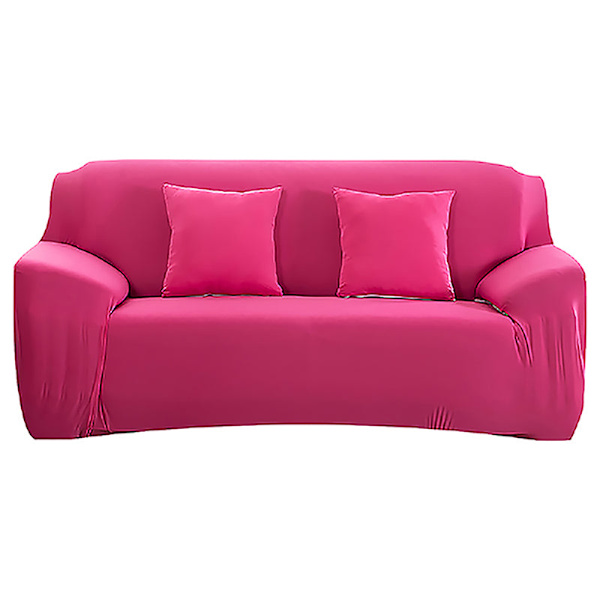 Överdrag Enfärgat Sofföverdrag för Vardagsrum Elastiskt Hörnsofföverdrag Stolsöverdrag 1/2/3/4 Sits Black 3-seater 190-230cm