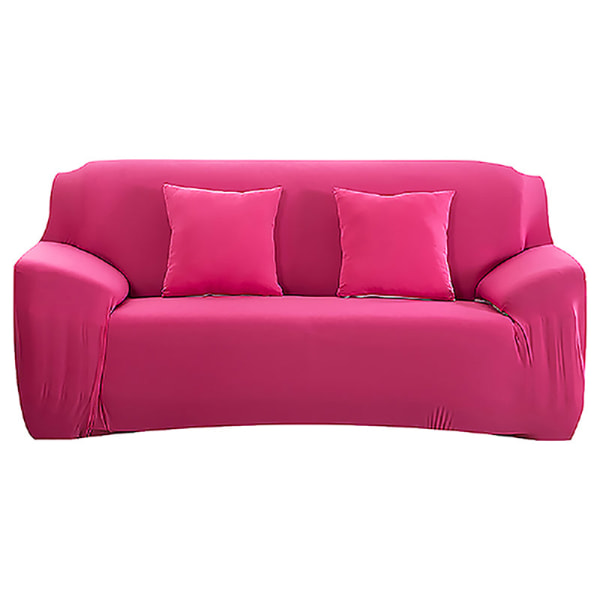 Överdrag Enfärgat Sofföverdrag för Vardagsrum Elastiskt Hörnsofföverdrag Stolsöverdrag 1/2/3/4 Sits rose 2-seater 145-185cm