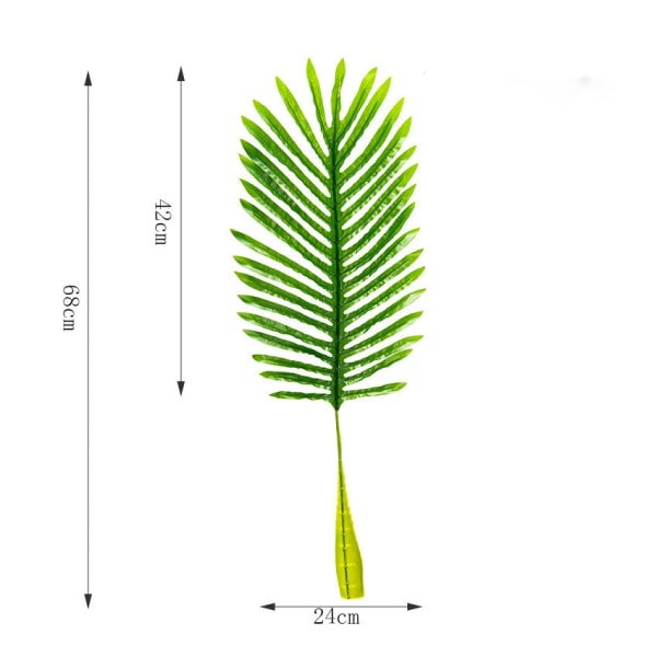 One Piece monstera konstgjorda växter plast tropiska palmblad hem trädgård dekoration tillbehör Fotografi Dekorativt Large SanWeiKui Dark