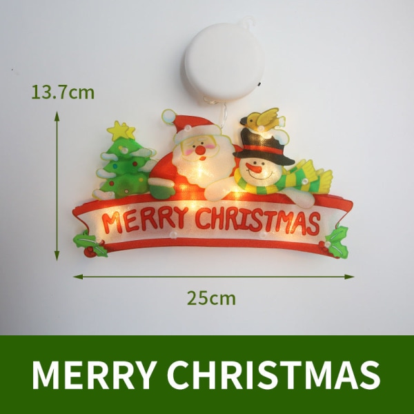 LED Sugpropp Fönsterhängande Lampa Juldekoration Butik Atmosfär Scen Layout Högtids Dekorativ Lampa No. 3: Christmas tree