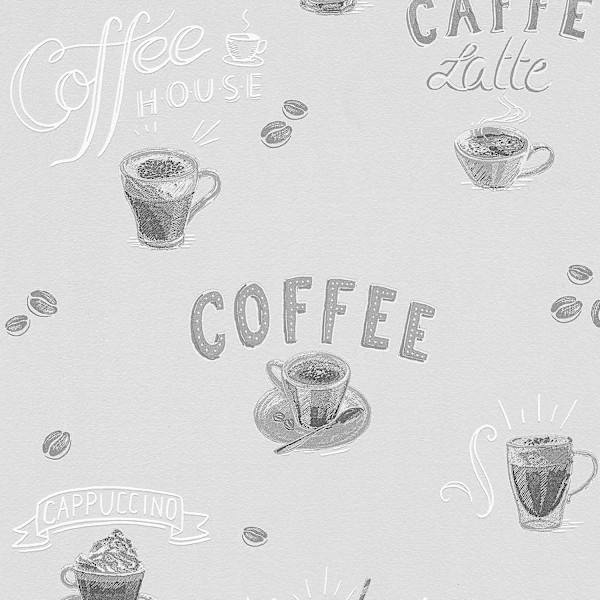 Grått Kaffehus Tapet