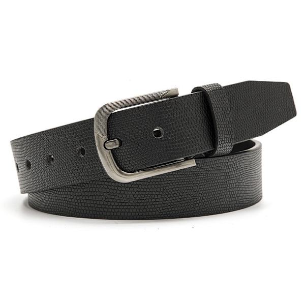 Bälte Herr Mode Casual Dekoration Jeans Rem Utomhus Legering Spänne Brett Bälte Herr 9001-Black Length 120 width 3.8