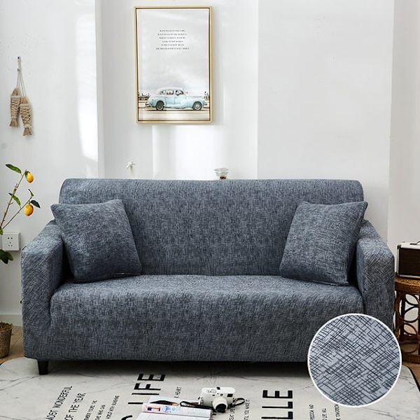 Geometrisk ternet sofabetræk, strækbart sofabetræk til stue, elastisk sofa-stolbetræk, sofahåndklæde 1/2/3/4-personers Pattern 26 1-seater 90-140cm