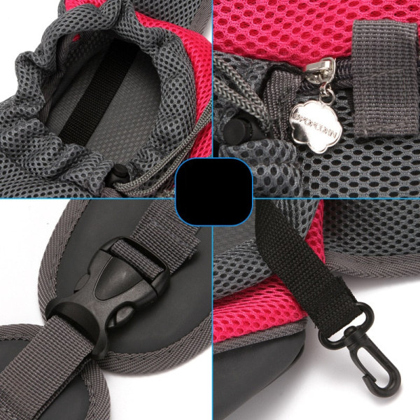 Husdjursvalp Bärväska S/L Utomhus Rese Hund Axelväska Mesh Oxford Enkel Sling Handväska Komfort Tote Väska Andningsbar Kattväska Beige Dog S