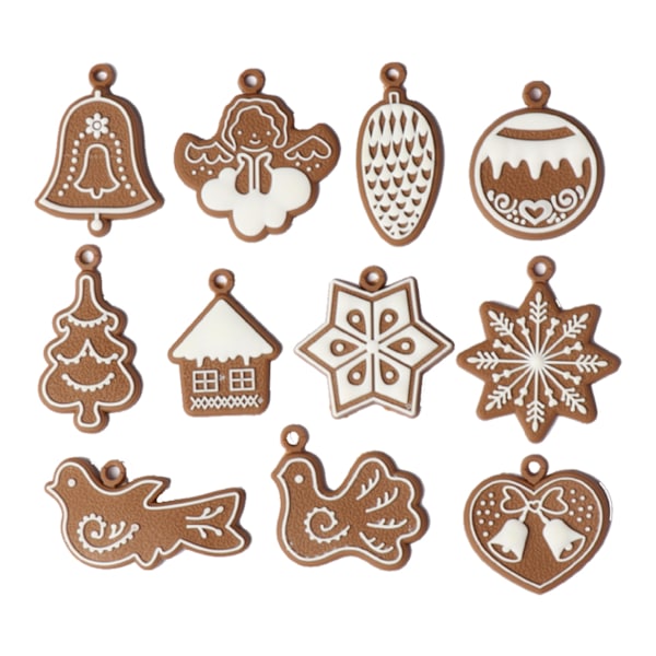 Jul Pepparkaksgubbe PVC Jul Ny Dekoration Julgran Pepparkaksgubbe Snöflinga Hänge Julprodukt jbr04 small size
