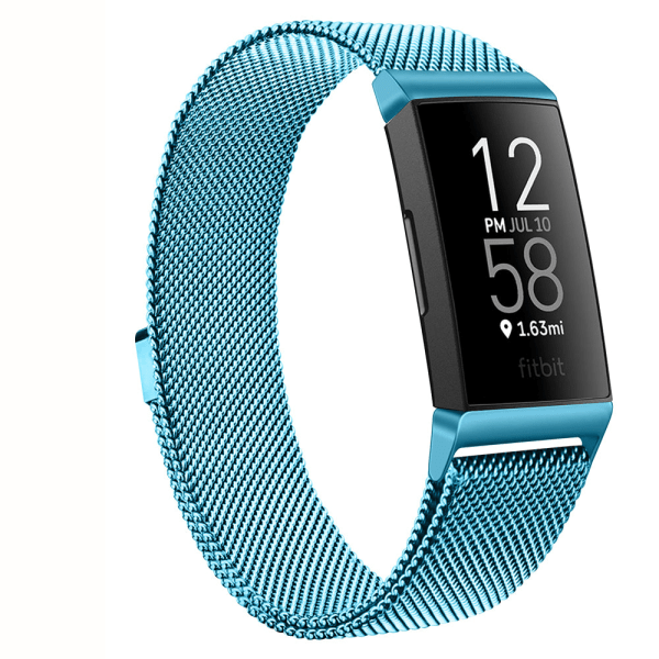 Magnetisk Milanese-reim i metall for Fitbit Charge 4 3, erstatningsarmbånd for Fitbit Charge 3 SE, reim for menn og kvinner Retro Gold Size L