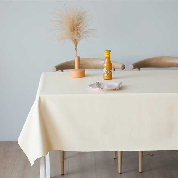 Rektangulær dug imiteret læder PU materiale vandtæt og olieafvisende og varmebestandig ensfarvet dug Dynamic yellow 140*220