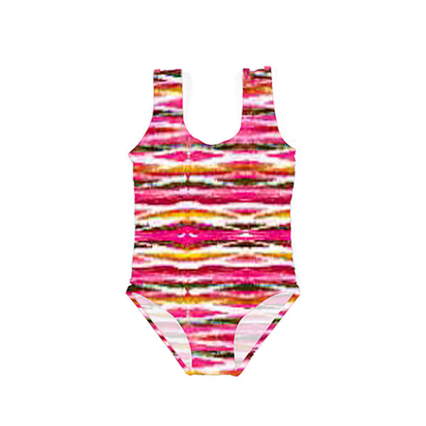 Baddräkt Europeisk Hel Baddräkt Barn Triangeldräkt Badkläder pink Red（Cherry） M