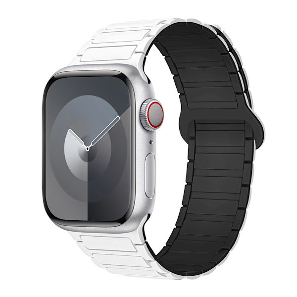 Urrem til Apple Watch iWatch 38/40/41/10 generation 42MM universal hvid med sort