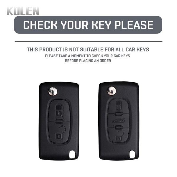 TPU Bil Fjärrkontroll Nyckel Fodral Skal För Peugeot 107 207 307 308 407 607 3008 5008 För Citroen Xsara Picasso C5 C6 C8 Nyckellös 2 Button White