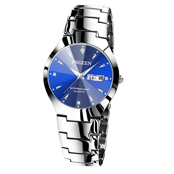 Koreansk Stil Enkel Mode Volframstål Färg Damklocka Studentklocka Herrklocka Damklocka Par Vattentät Ultratunn Herr Quartz Klocka [Men's] black steel-black surface