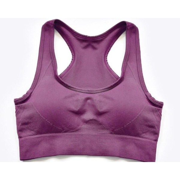 Yogaset Damleggings + BH:ar Dam Gymkläder Sportdräkter 03Purple Bra L