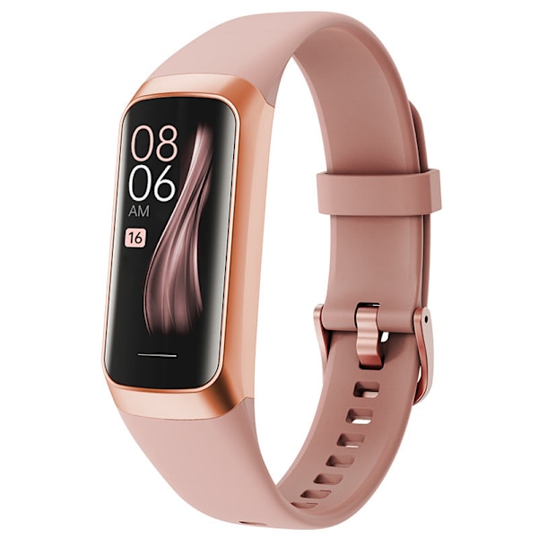 Smart Armband Puls Blodtryck Sömnövervakning Stegräknare Kroppstemperaturklocka Wine Red
