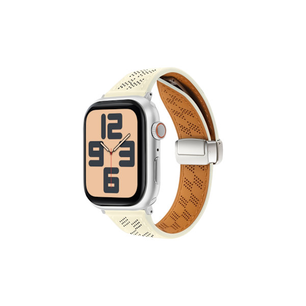 Klockarmband för Apple Watch iWatch 38/40/41 S10 42mm urtavla universal beige stjärnljus magnetspänne
