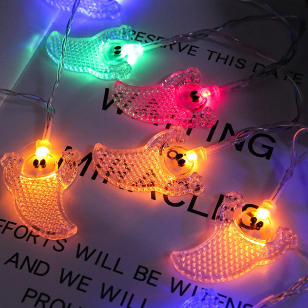 LED Halloween Ljusslinga Pumpa Fladdermus Dödskalle Ljus Skräck Halloween Hängande Dekoration För Hemfesttillbehör F 3m-20light