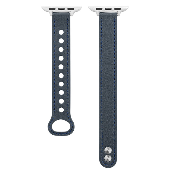 Klockarmband för Apple Watch iWatch 42/44/45/49/46mm stor urtavla Midnattsblå