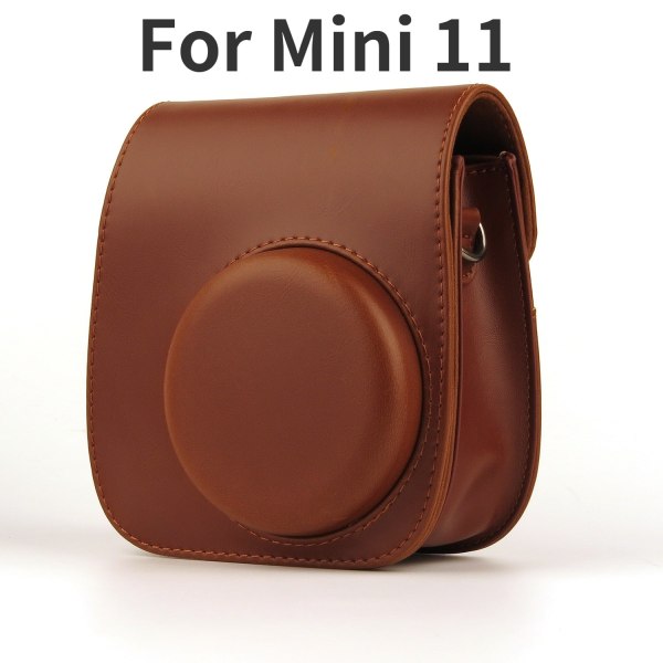 Til Fujifilm Polaroid Film Kamerataske med Skulderrem til Instax Mini 11 Kamerataske PU Læder Blød Silikone Cover Taske Black