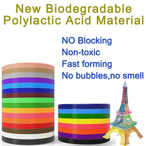 PLA Farvet Lugtfri Sikkerheds Plastik 3D Pen Filament Diameter 1.75mm Til 3D Print Pen Børn Fødselsdag Kreativ Julegave 9 Meter-3 Color